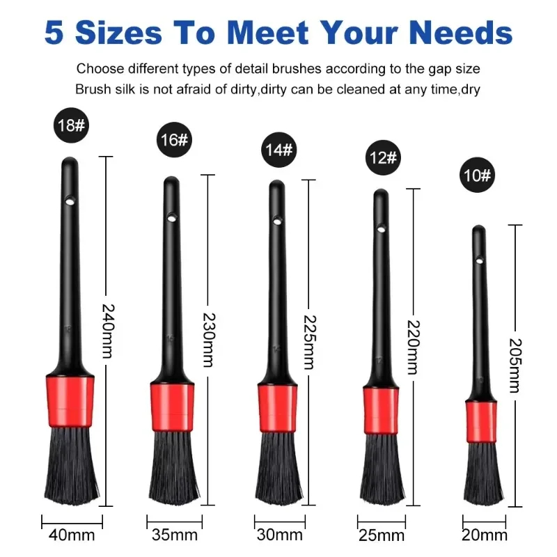Interior Detailing Kit - Multi Purpose Car Detailing Brush Kit