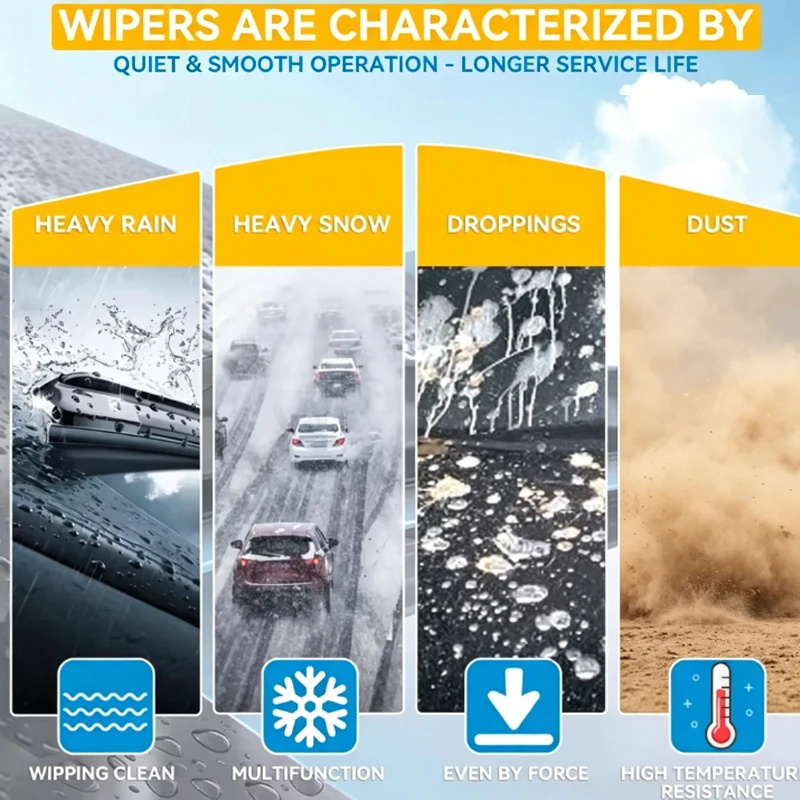 2pcs Wiper Front Wiper Blades  - Car Cleaning Brush ulasan dan harga